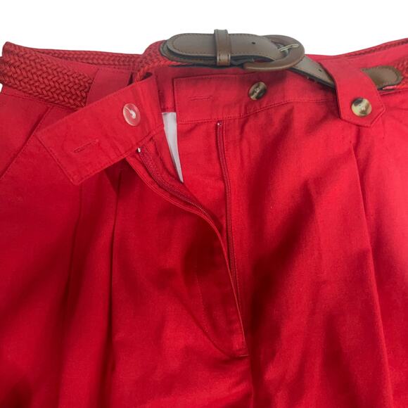 Studio Works Red & White Belted Pleated Shorts Bundle Size‎ 16 - Picture 3 of 12